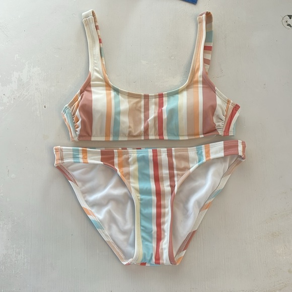 Target Xhiliration Pastel Striped Bikini - Picture 2 of 5